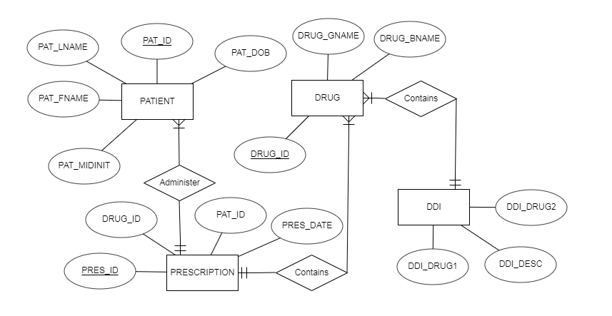 Electronic Health Records Database Design: Drug-to-Drug Interactions ...