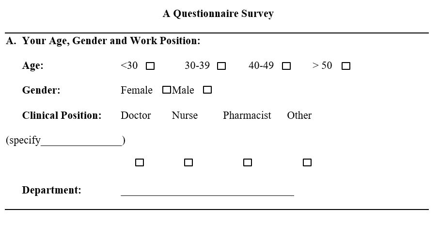 A Questionnaire Survey