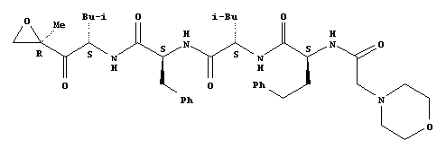 Chemical structure of carfilzomib.