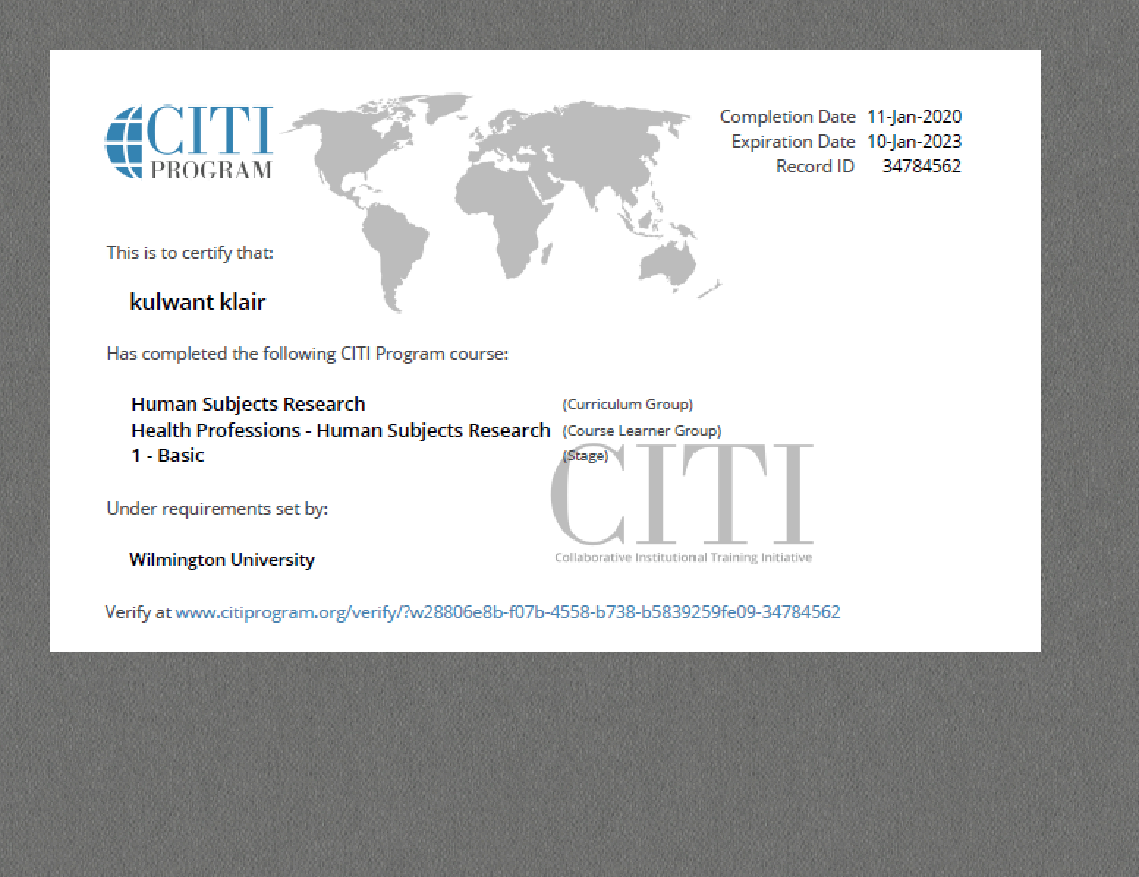 Citi Certificate