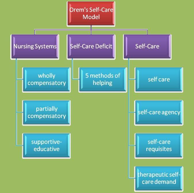 Diagram of Orem's Self-Care Model Concepts